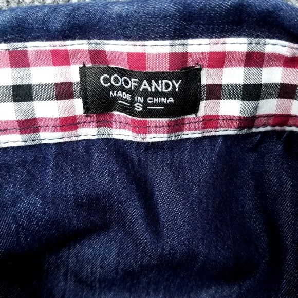 Coof andy Men's shirts Casual button Down long sleeve collared size S - Picture 3 of 8